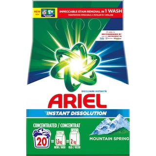 Ariel | Detergent pudra Mountain Spring, 20 spalari 1.5kg