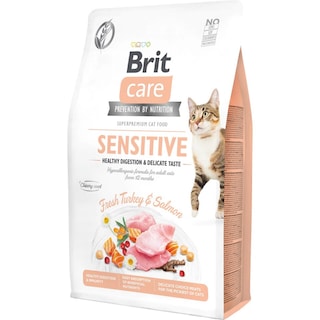 Brit Care | Hrana uscata pentru pisici Sensitive Healthy Digestion & Delicate Taste 2kg