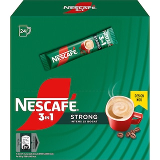 Nescafe | 3in1 | Preparat pudra pe baza de cafea instant Strong 14g