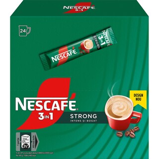 Nescafe | 3in1 | Preparat pudra pe baza de cafea instant Strong 14g