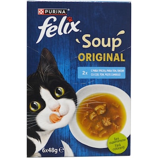 Felix | Gustari animale pisici,supa cu gust de peste 6x48g