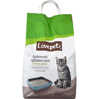 Lovepet | Asternut aglomerant pentru pisici 5kg