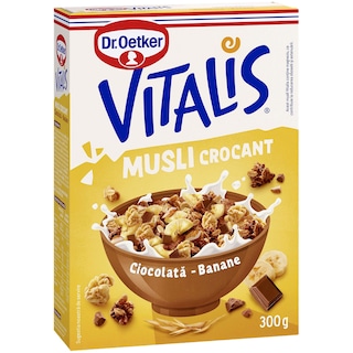 Dr. Oetker | Vitalis | Musli crocant cu banane si ciocolata 300g