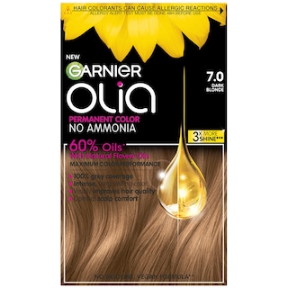 Garnier | Vopsea peemanenta pentru par, fara amoniac, 7.0 Dark Blonde