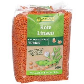 Rapunzel | Linte rosie decojita bio 500g