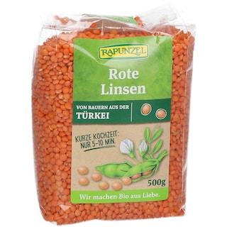 Rapunzel | Linte rosie decojita bio 500g