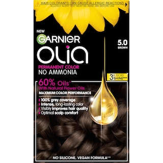 Garnier | Vopsea permanenta pentru par, fara amoniac, 5.0 Brown