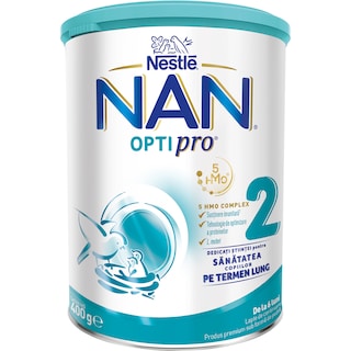 NAN Optipro | Lapte praf de continuare pentru bebelusi NAN OPTIPRO 2, de la 6 luni 400g