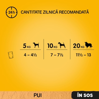 Pedigree | Hrana umeda cu pui si legume in sos pentru caini adulti 100g