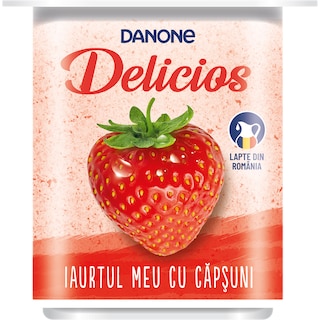 Danone Delicios | Iaurt cu capsuni 125g