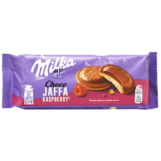 Milka | Biscuiti cu jeleu cu aroma de zmeura Choco Jaffa 147g