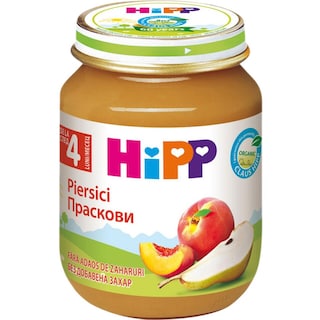 Hipp | Preparat ecologic din fructe cu piersici si pere 125g