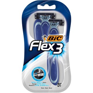 Bic | Flex3 | Aparat de ras pentru barbati, 3 lame, 3 bucati