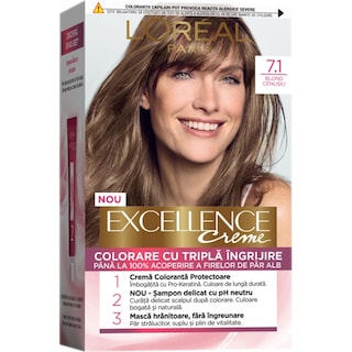 L'Oreal Paris | Excellence | Vopsea pentru par blond cenusiu 7.1