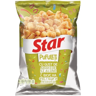 Pufuleti cu gust de arahide si alune 80g