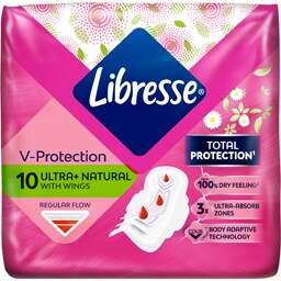 Libresse | Ultra | Absorbante Ultra+ Natural 10 bucati