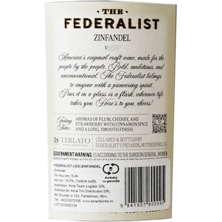 The Federalist | Vin rosu sec Zinfandel 0.75L