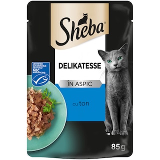 Sheba | Hrana completa pentru pisici adulte, cu ton 85g