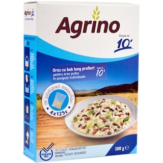 Agrino | Orez prefiert cu bob lung in pungute individuale 500g