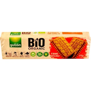 Gullon | Biscuiti bio cu 4 cereale, fara lactoza 170g