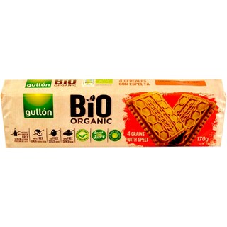 Gullon | Biscuiti bio cu 4 cereale, fara lactoza 170g
