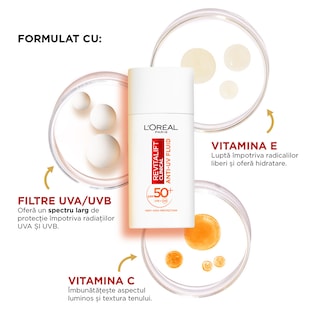 L'Oreal Paris | Crema cu textura fluida cu Vitamina C SPF 50+ Revitalift Clinical 50ml