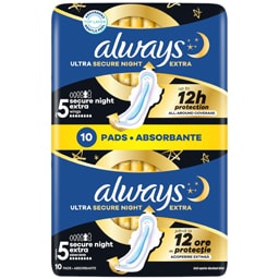 Always | Ultra | Absorbante marimea 5 Secure Night Extra, 10 bucati
