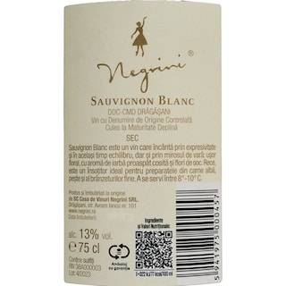 Negrini | Vin alb sec Sauvignon Blanc 0.75L