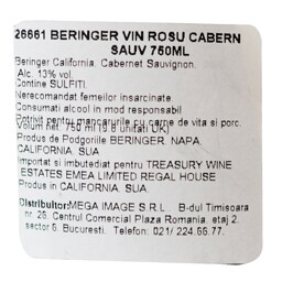 Beringer | Vin rosu Cabernet Sauvignon 0.75l