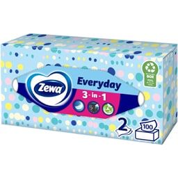 Zewa | Servetele faciale Everyday, 2 straturi, 100 bucati
