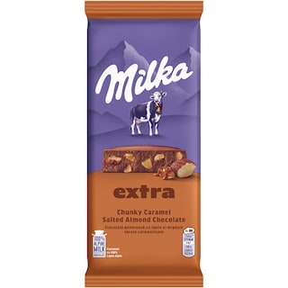 Milka | Ciocolata cu lapte si migdale sarate caramelizate 190g