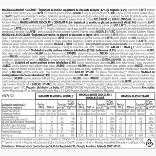 Magnum | Mini | Inghetata mini Classic Almond White Chocolate 8x55ml