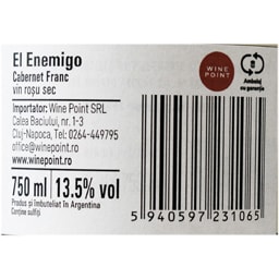 El Enemigo | Vin rosu sec Cabernet Franc 0.75L