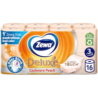 Zewa | Hartie igienica Deluxe Cashmere Peach, 3 straturi, 16 role