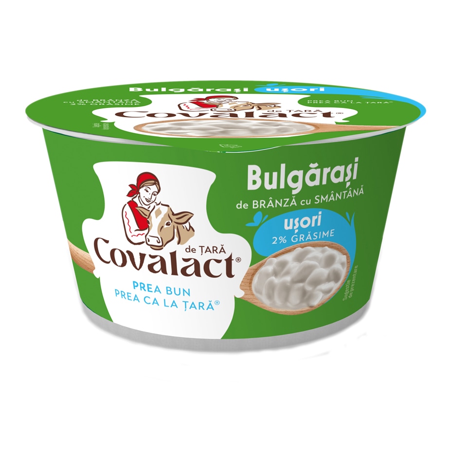 Bulgarasi de branza usori 2% grasime 180g (cu card Connect)