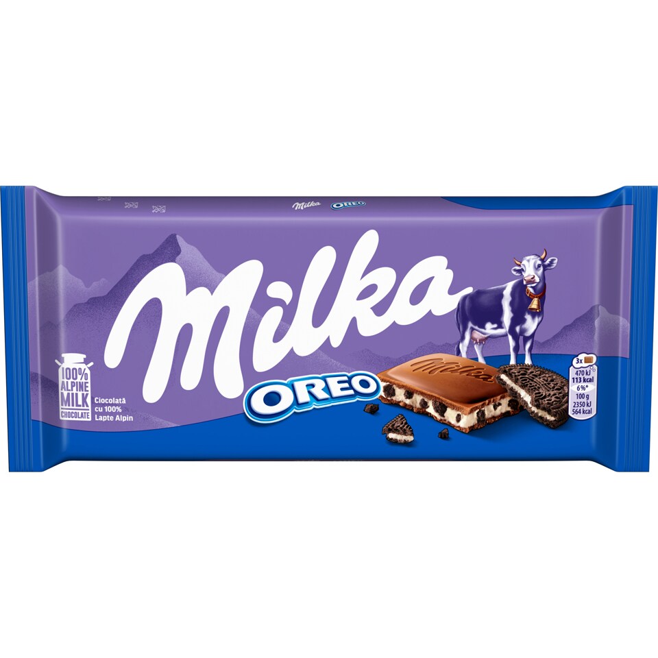 Ciocolata cu lapte si crema Oreo 100g