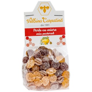 Albina Carpatina | Supliment alimentar perle cu miere mix pectoral 100g