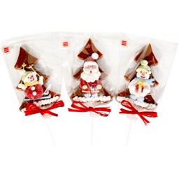 Ciocolecca Pino | Acadele de ciocolata in forma de brad decorate manual 60g