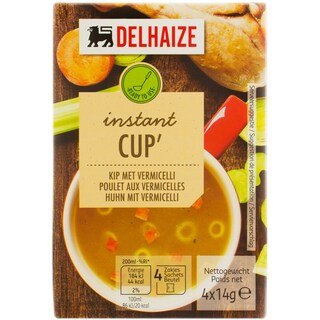 Delhaize | Supa instant cu pui si fidea 4X14g