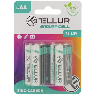 Tellur | Baterie Endura Cell, zinc-carbon, AA R6, 1.5V, 6 buc/set