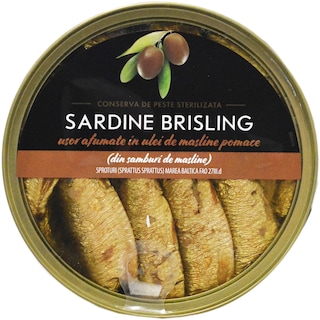 Brivais Vilnis |  Sardine afumate in ulei de masline 160g