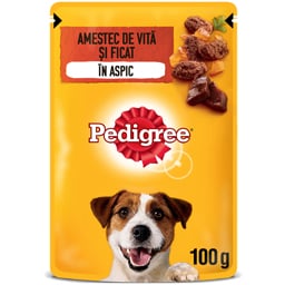 Pedigree | Hrana completa pentru caini adulti cu vita si ficat 100g