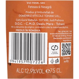 Tohani | Feteasca de Tohani | Vin roze sec Feteasca Neagra 0.75L