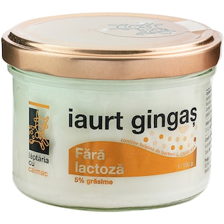 Laptaria cu caimac | Iaurt gingas fara lactoza 5% grasime 190g