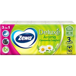 Zewa | Batiste nazale, 3 straturi, 10 pachete x 10 servetele