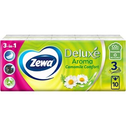 Zewa | Batiste nazale, 3 straturi, 10 pachete x 10 servetele