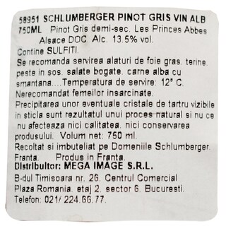 Schlumberger | Vin alb Pinot Gris 750ml