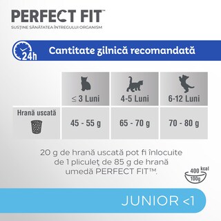 Perfect Fit | Hrana uscata, completa, bogat in pui, pentru pui de pisica 750g