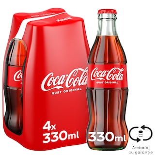Coca-Cola Gust Original | Bautura racoritoare carbogazoasa 4x330ml