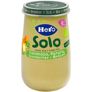 Hero Baby | Meniu ecologic cu dovleac, cartof, mazare si broccoli, 6+ 190g